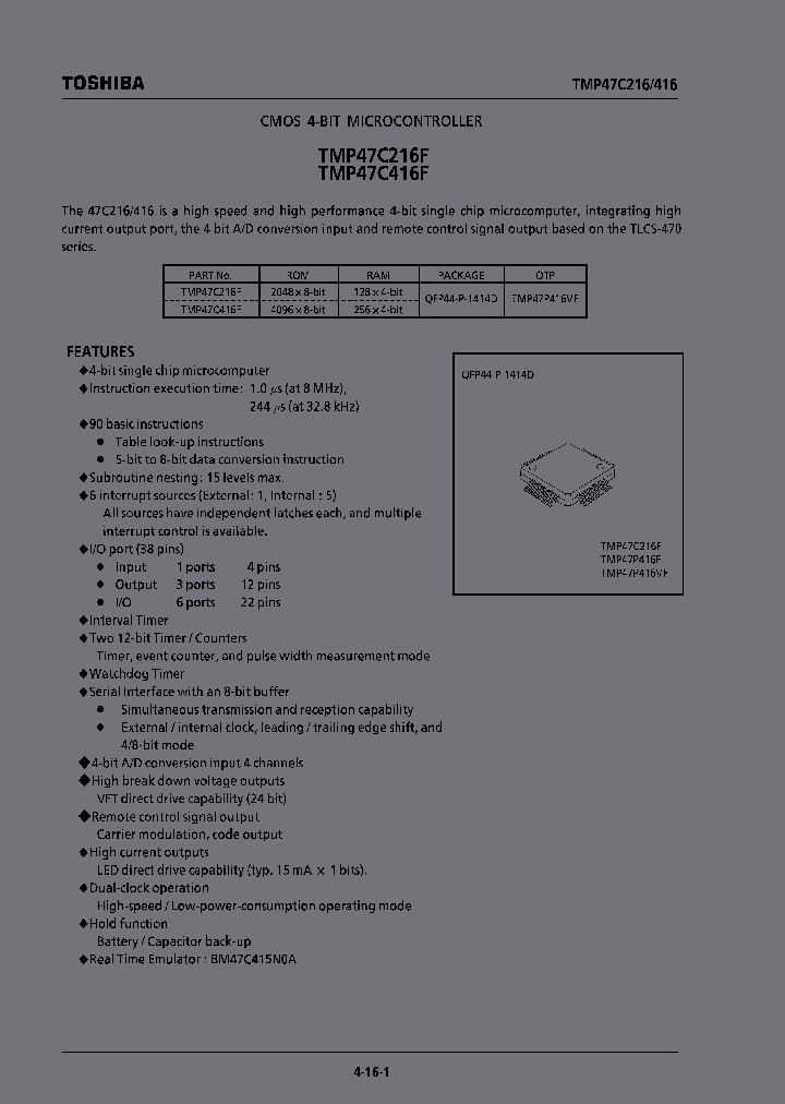 TMP47C416_3261348.PDF Datasheet