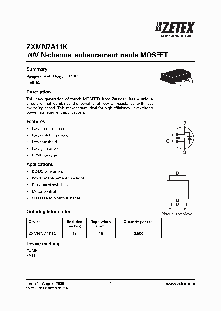 ZXMN7A11K_3261628.PDF Datasheet