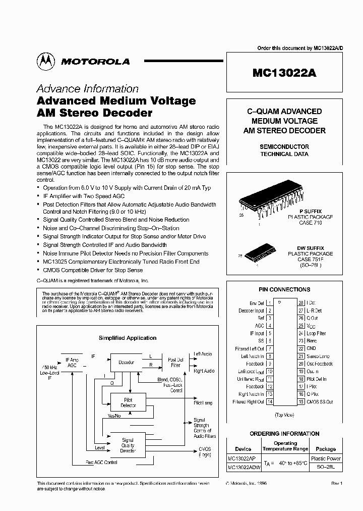 MC13022A_3263697.PDF Datasheet