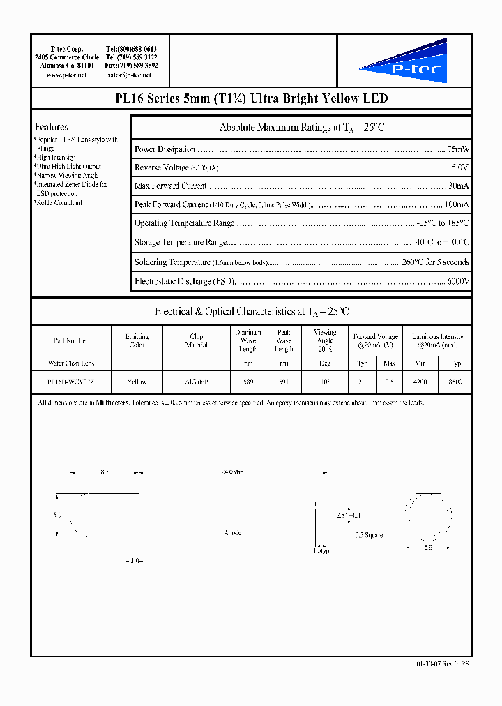 PL16B-WCY27Z_3292533.PDF Datasheet