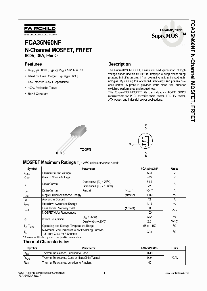 FCA36N60NF_3302225.PDF Datasheet