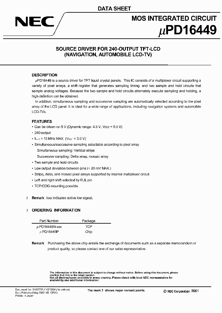 UPD16449_3305735.PDF Datasheet
