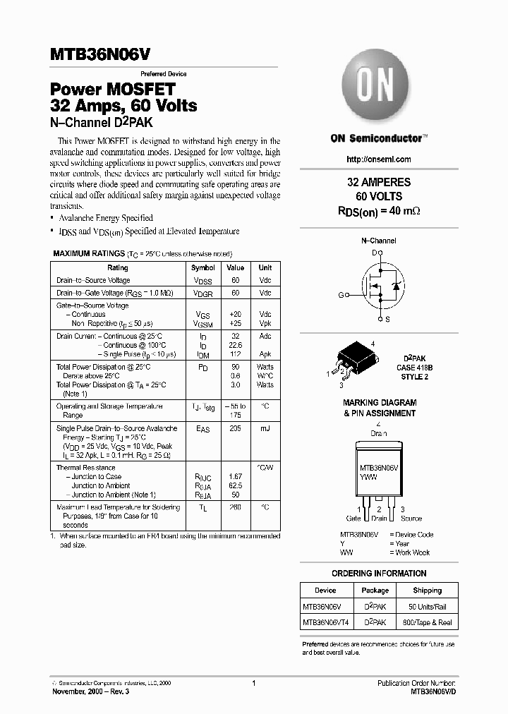 MTB36N06V-D_3338475.PDF Datasheet