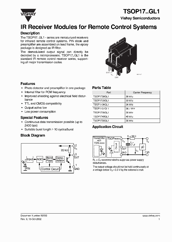 TSOP17GL1_3359939.PDF Datasheet