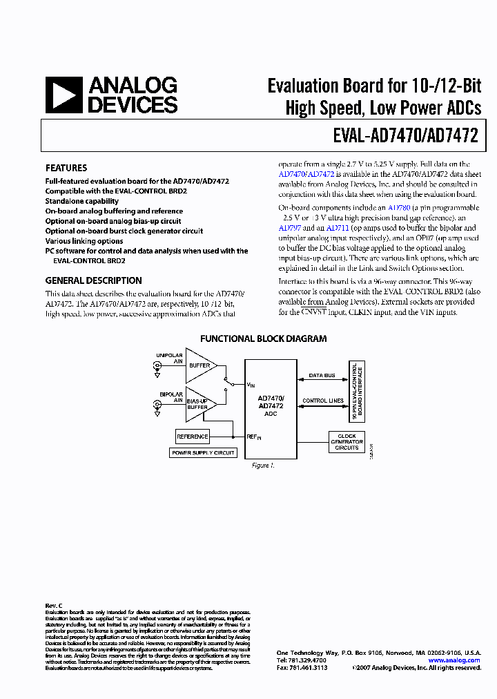 EVAL-AD7470_3365574.PDF Datasheet