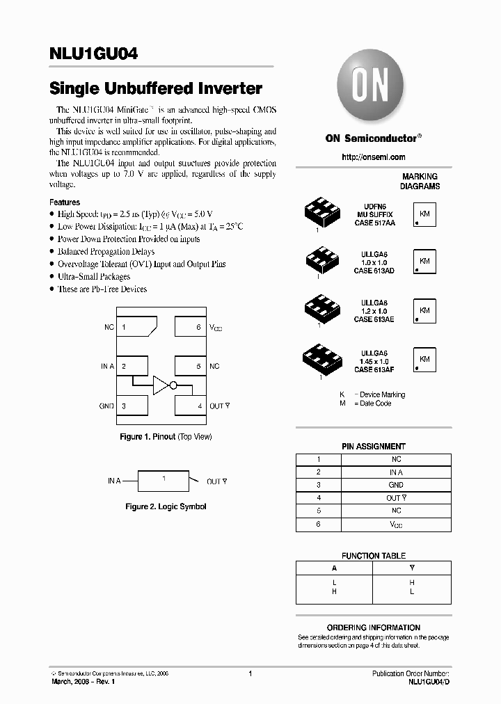 NLU1GU04CMX1TCG_3370650.PDF Datasheet