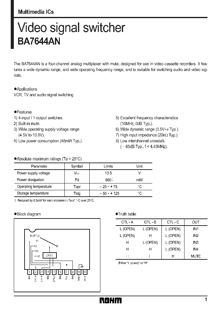 BA7644AN_3379520.PDF Datasheet