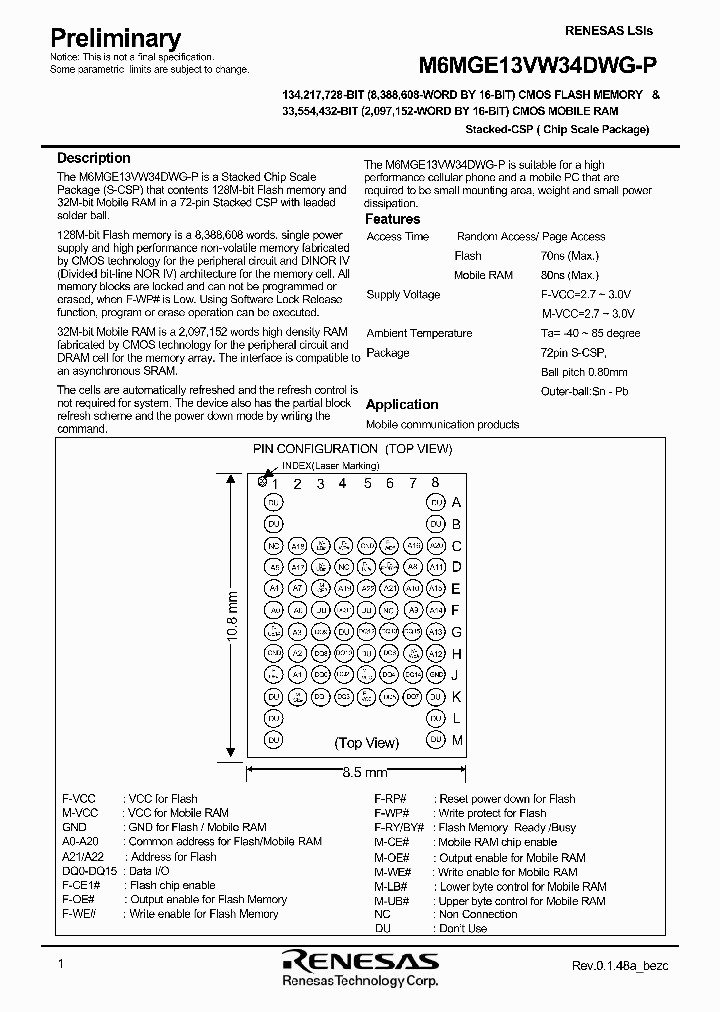 M6MGE13VW34DWG-P_3458706.PDF Datasheet