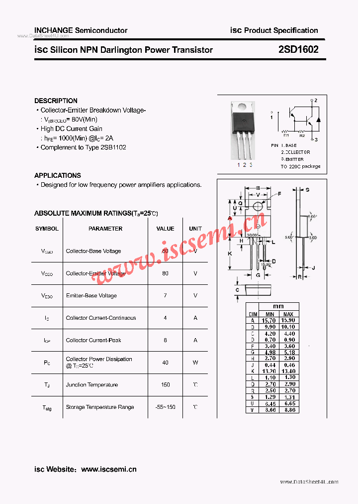 2SD1602_3497861.PDF Datasheet