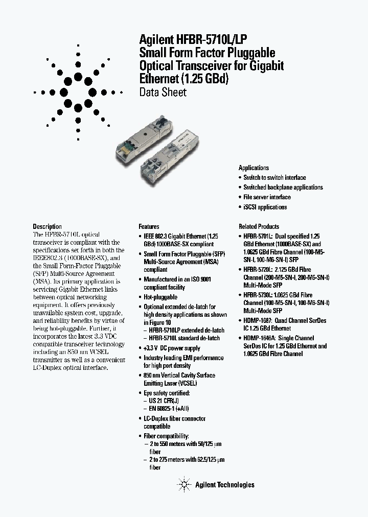 HFBR-5710LP_3501300.PDF Datasheet