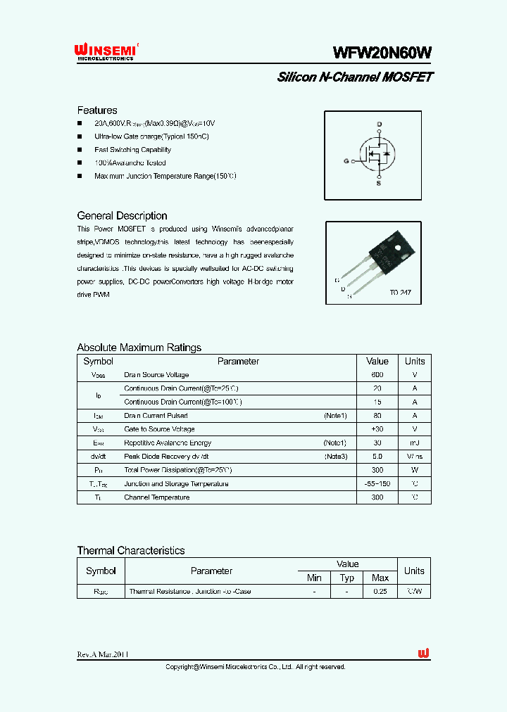 WFW20N60W_3525837.PDF Datasheet