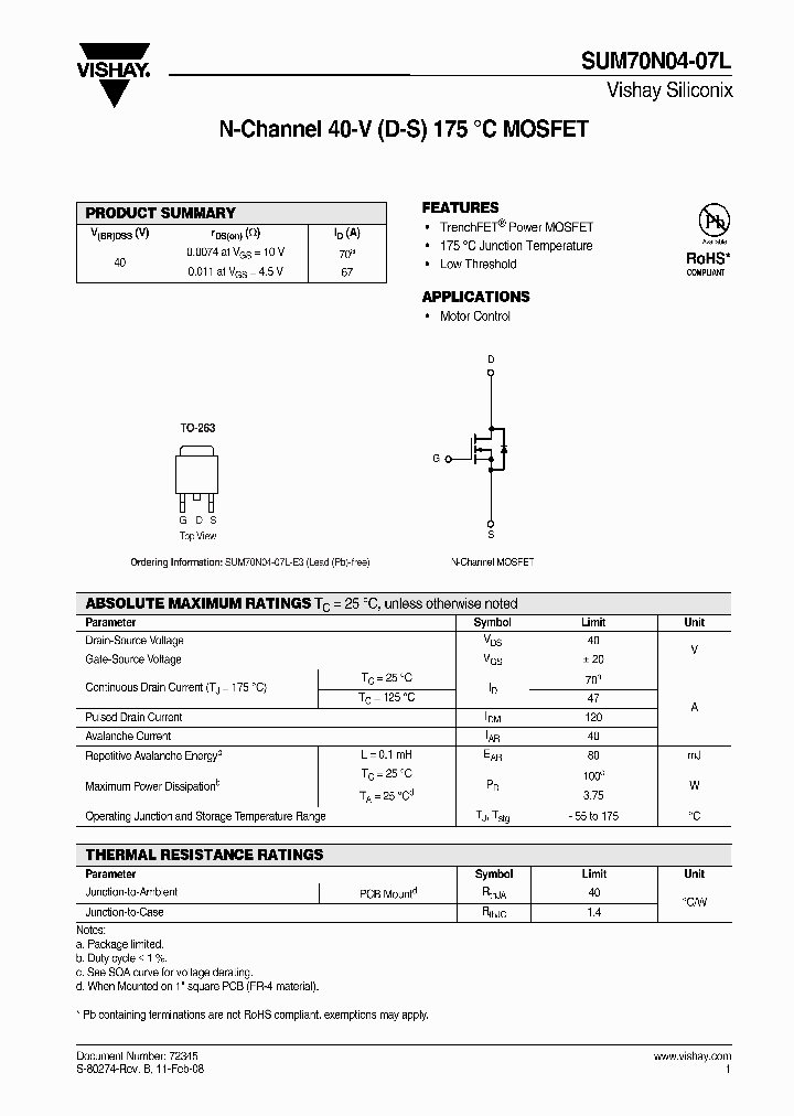 SUM70N04-07L-E3_3552766.PDF Datasheet