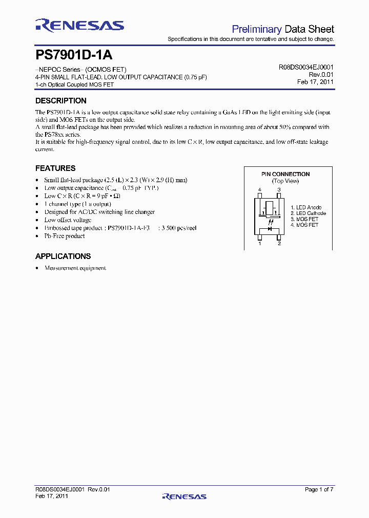 PS7901D-1A_3564665.PDF Datasheet