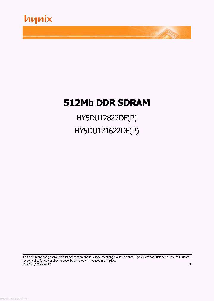 HY5DU121622DF_3584618.PDF Datasheet