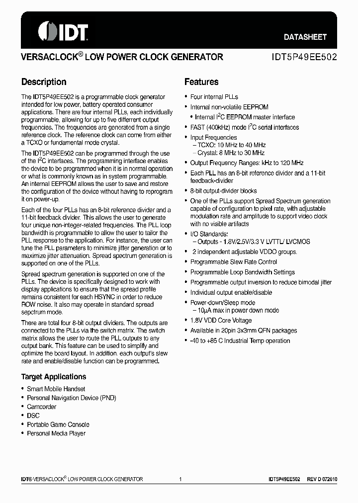 5P49EE502NDGI_3667198.PDF Datasheet