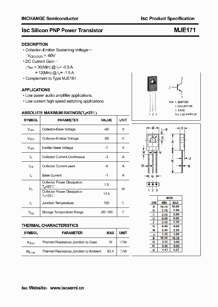 MJE171_3672387.PDF Datasheet