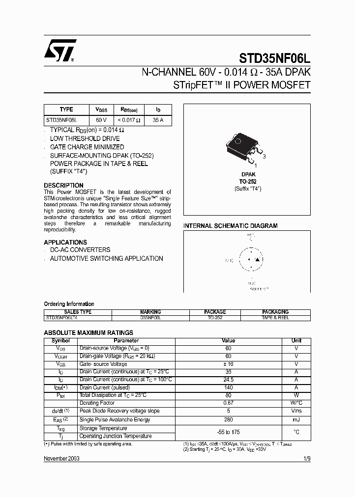 STD35NF06L_3677955.PDF Datasheet