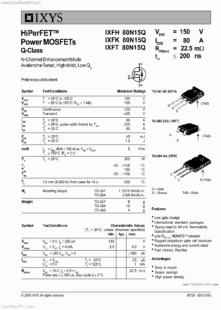 IXFH80N15Q_3698970.PDF Datasheet