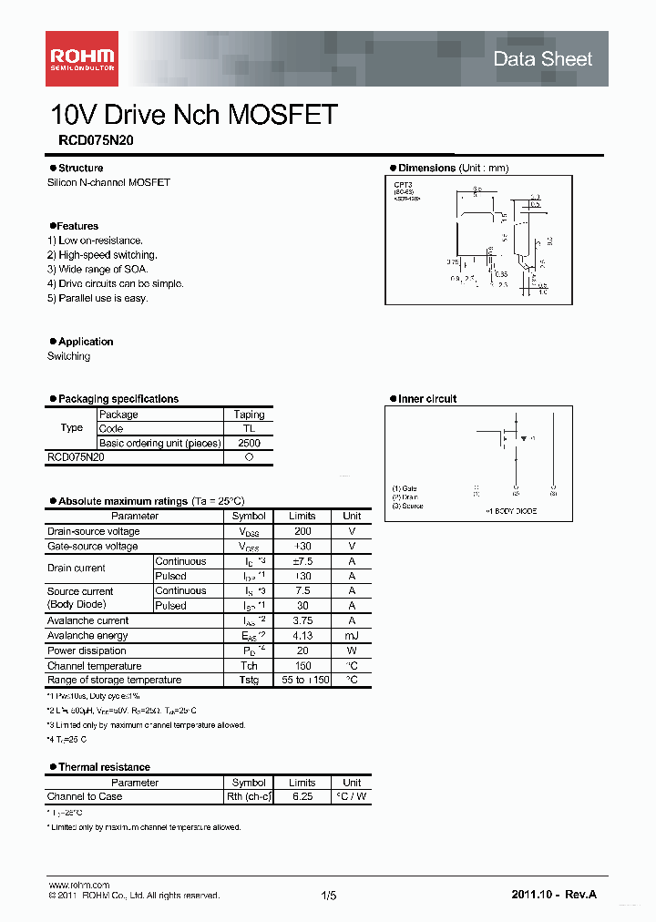 RCD075N20_3709802.PDF Datasheet
