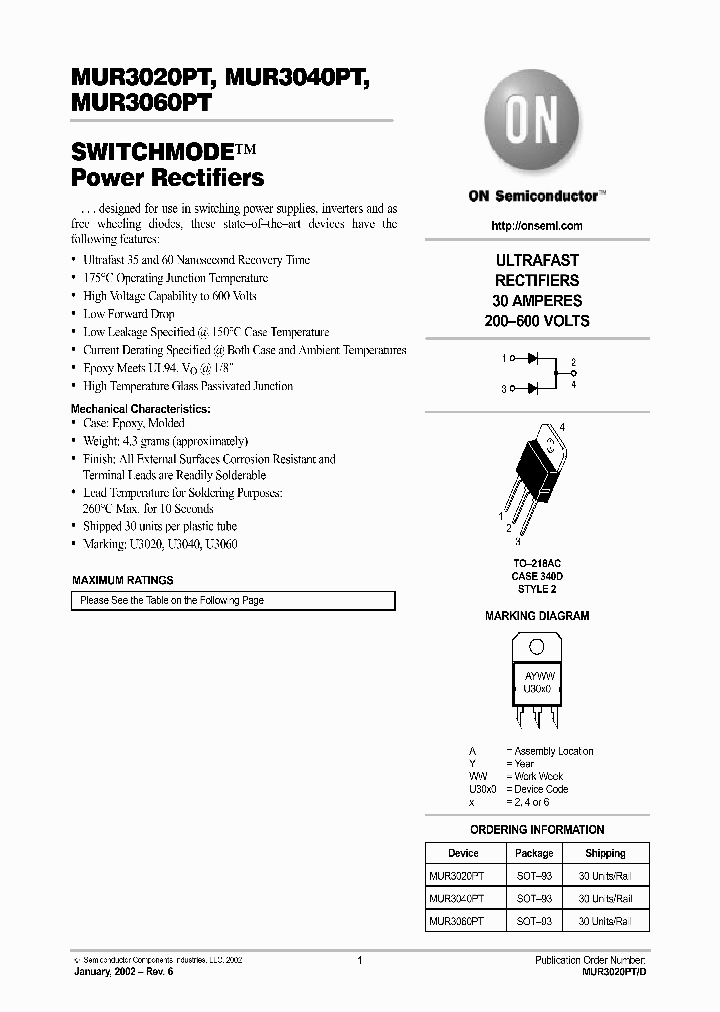 MUR3020PT-D_3711536.PDF Datasheet