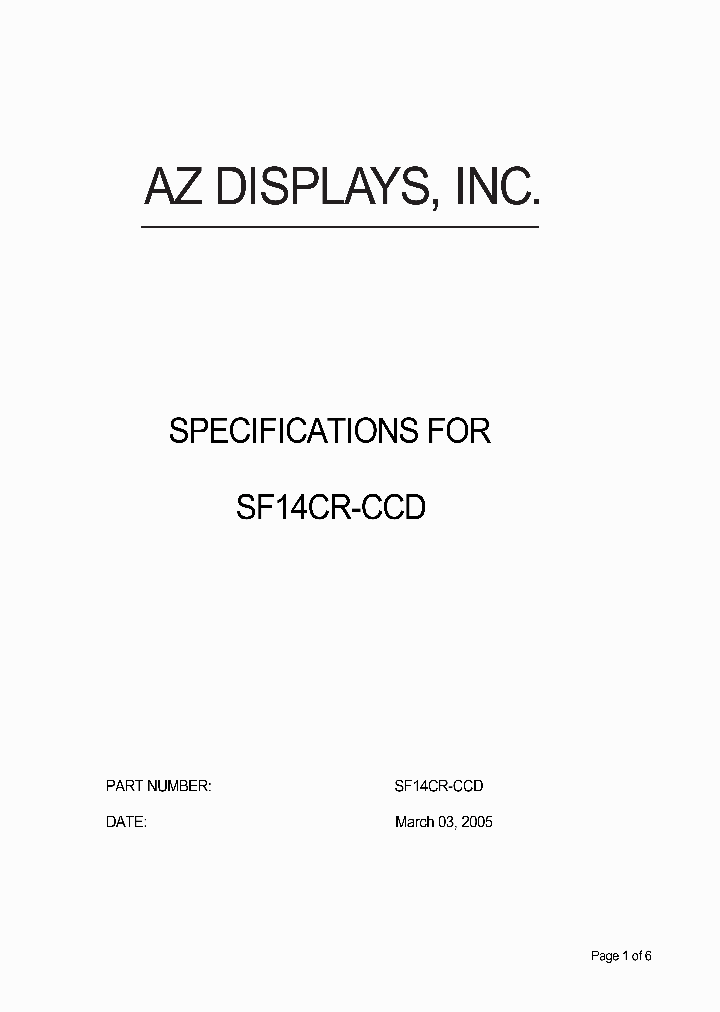 SF14CR-CCD_3712617.PDF Datasheet