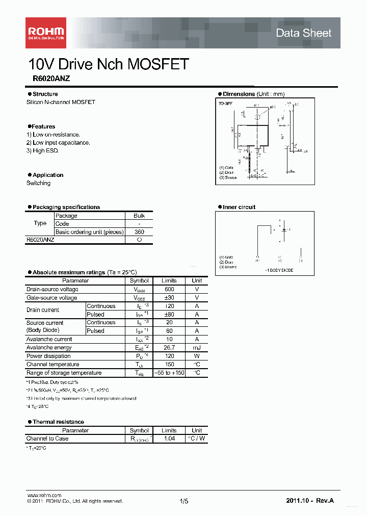 R6020ANZ_3720365.PDF Datasheet