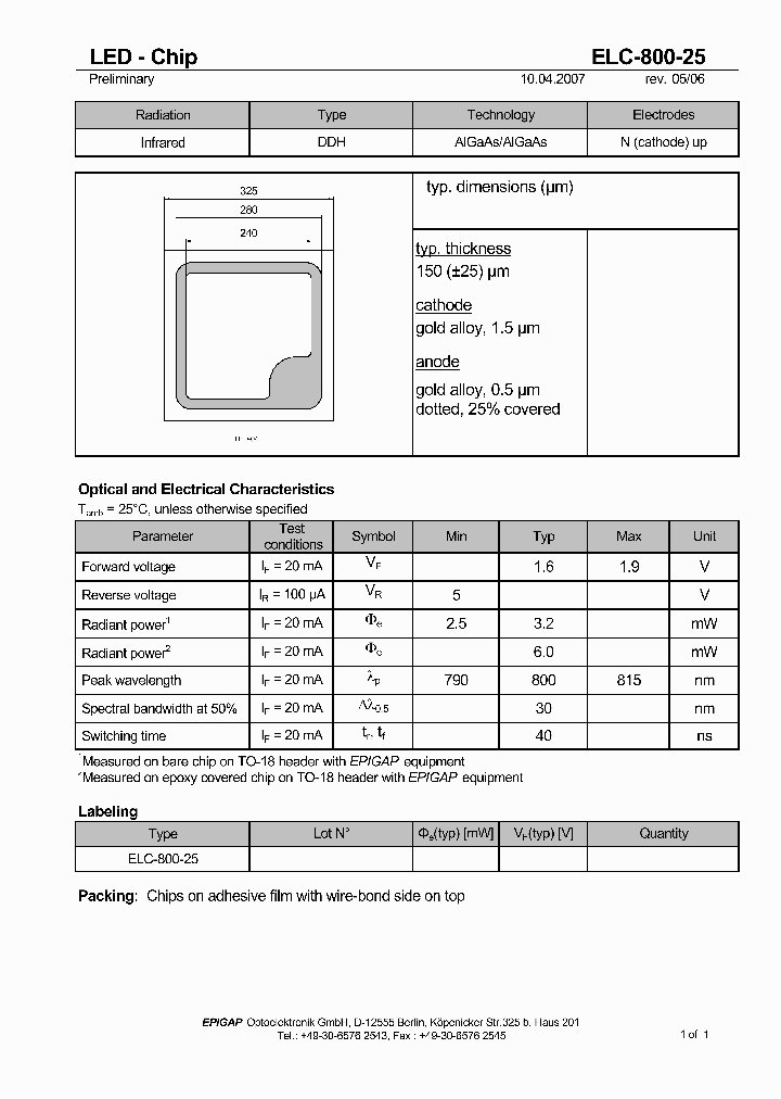 ELC-800-25_3722103.PDF Datasheet