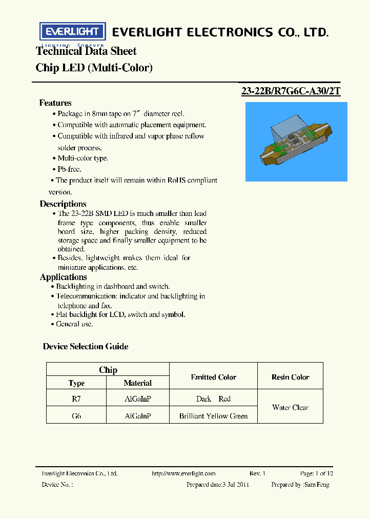 23-22B-R7G6C-A30-2T11_3722406.PDF Datasheet