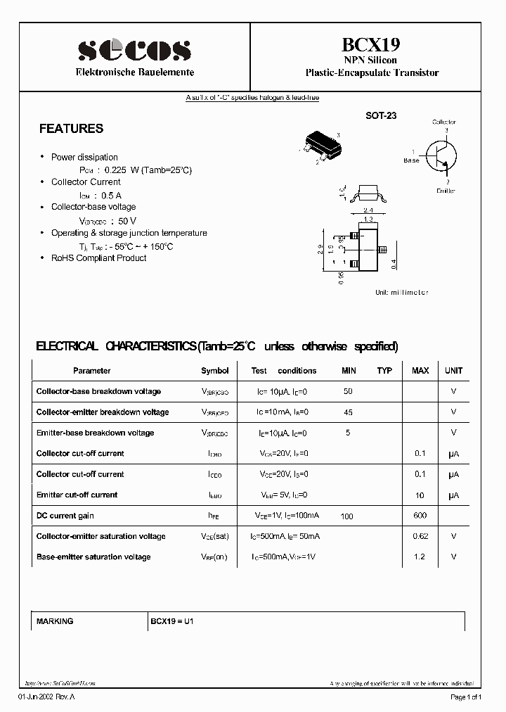 BCX19_3745348.PDF Datasheet