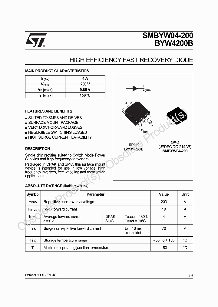 BYW4200B-TR_3758391.PDF Datasheet