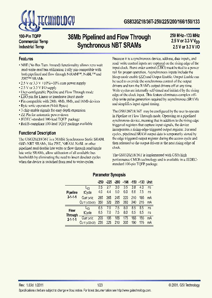 GS8320Z36T-166T_3767737.PDF Datasheet