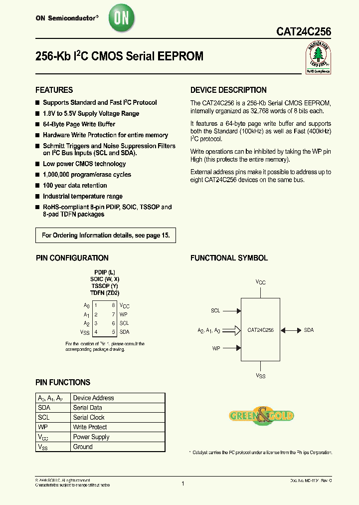 CAT24C256ZD2I-T2_3767407.PDF Datasheet