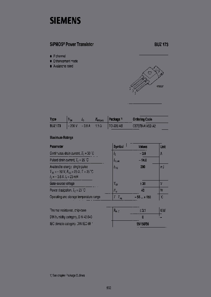 BUZ173-E3046_3770006.PDF Datasheet