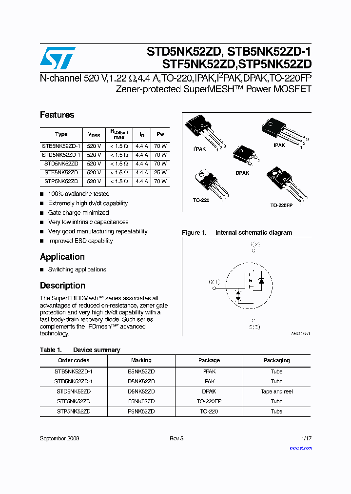 STD5NK52ZD-1_3776391.PDF Datasheet