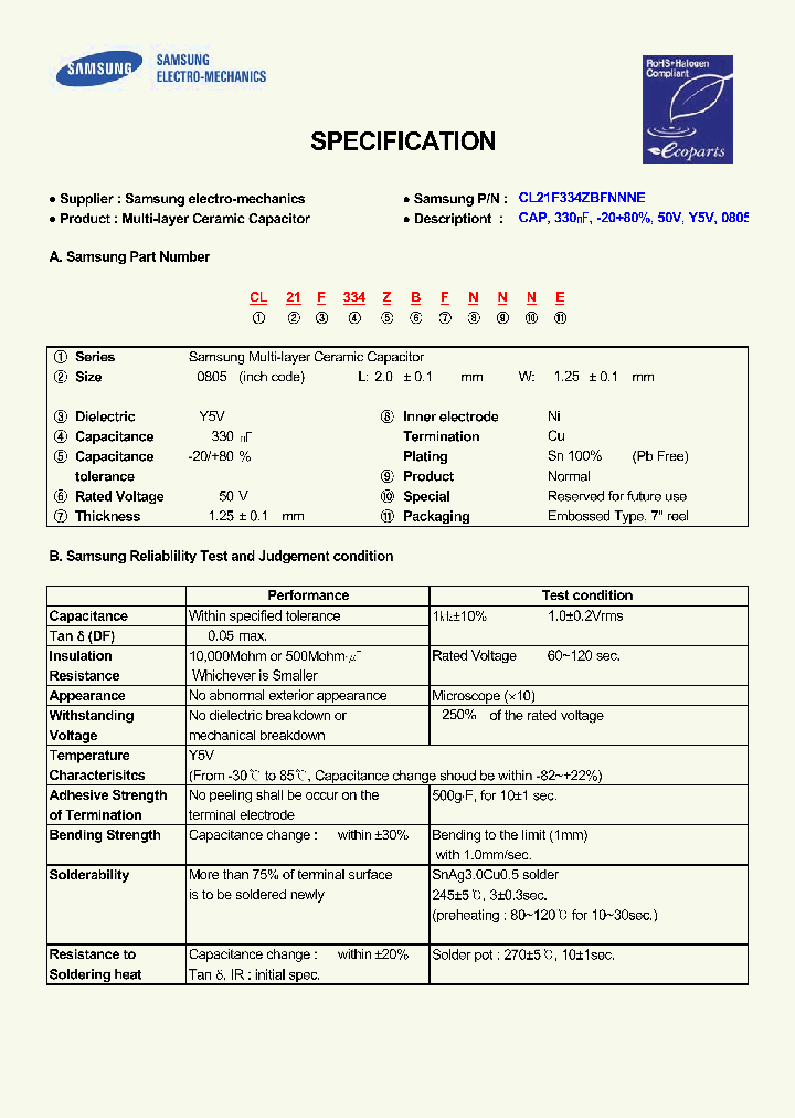 CL21F334ZBFNNNE_3775080.PDF Datasheet