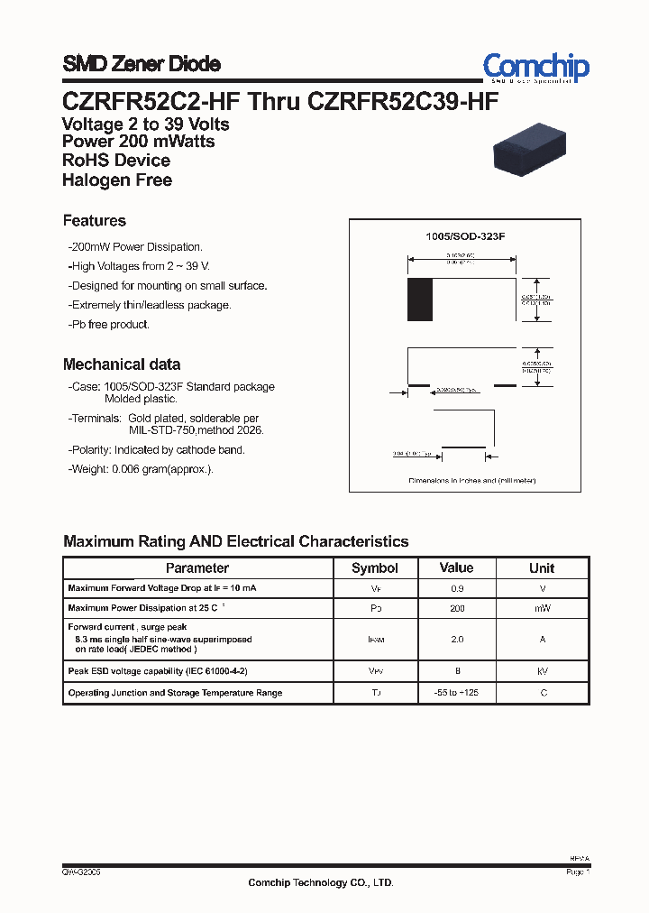 CZRFR52C3V9-HF_4008526.PDF Datasheet