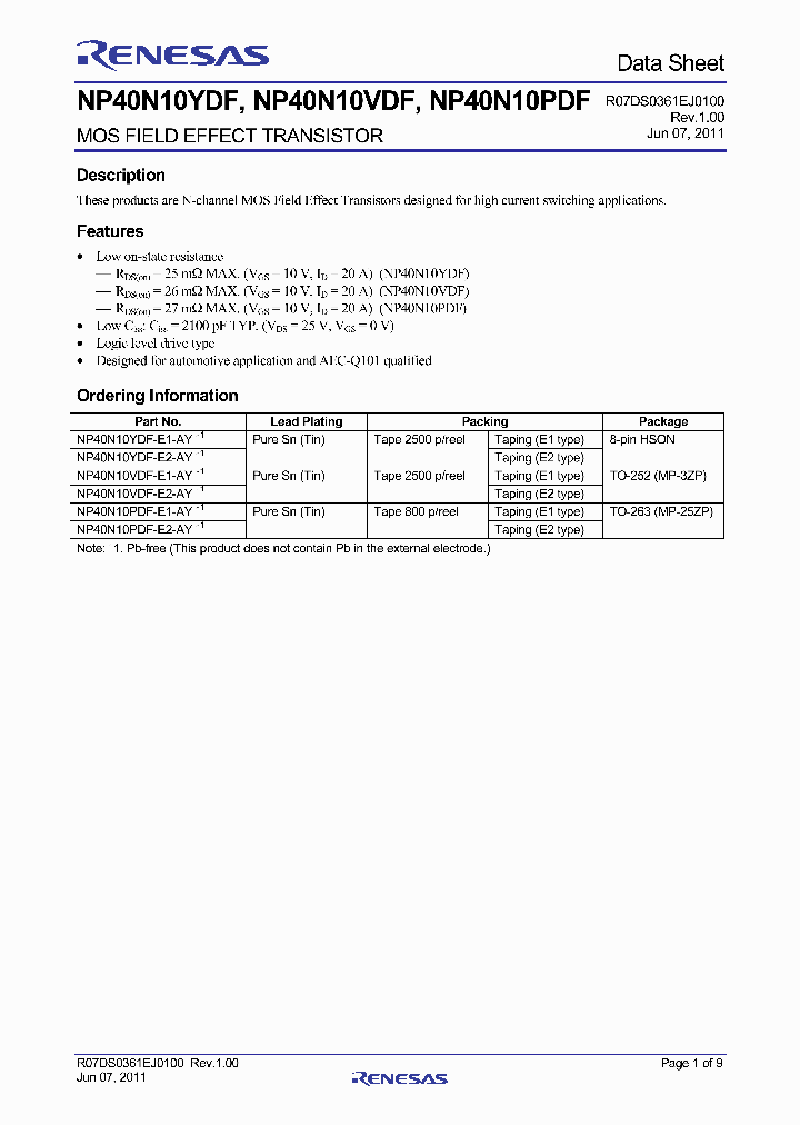 NP40N10VDF-E1-AY_3785817.PDF Datasheet