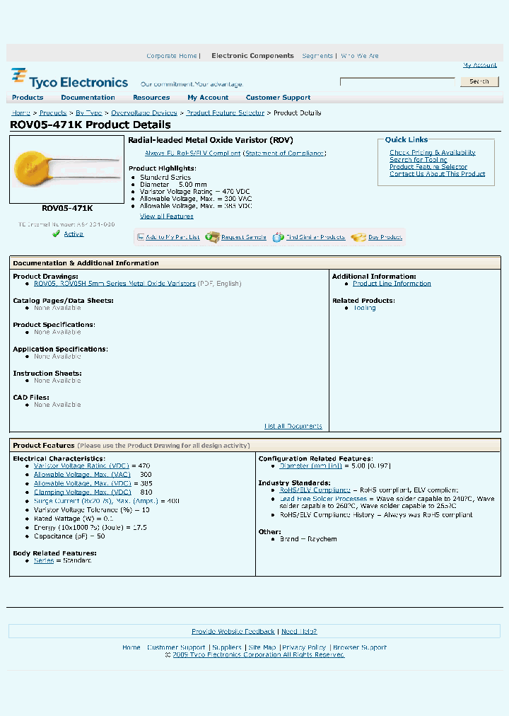 ROV05-471K_3805172.PDF Datasheet