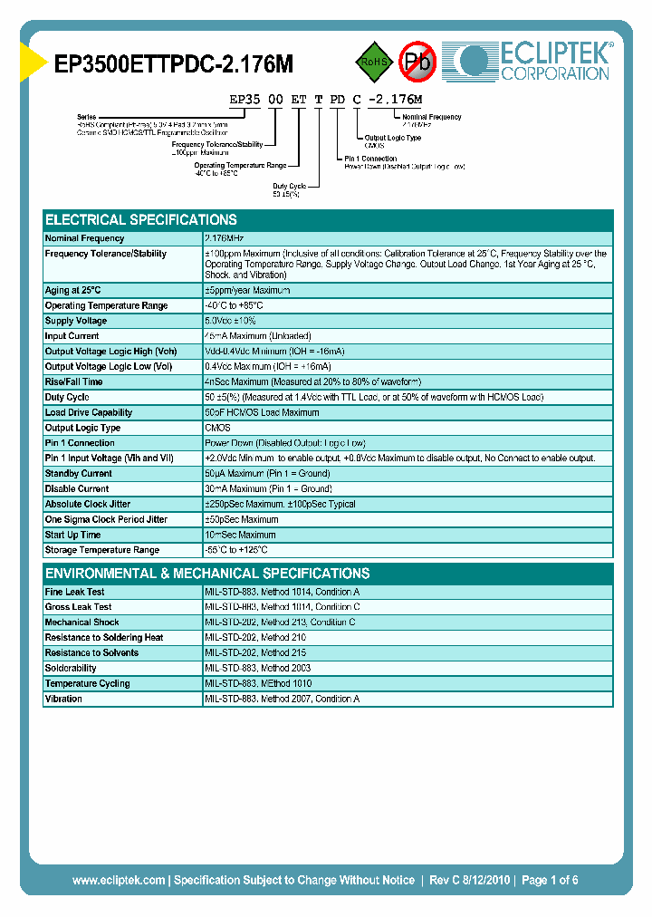 EP3500ETTPDC-2176M_3819780.PDF Datasheet