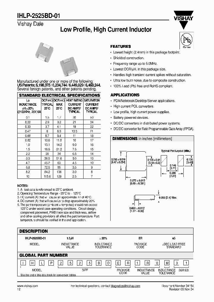 IHLP-2525BD-0133UH-20ERE3_3824886.PDF Datasheet