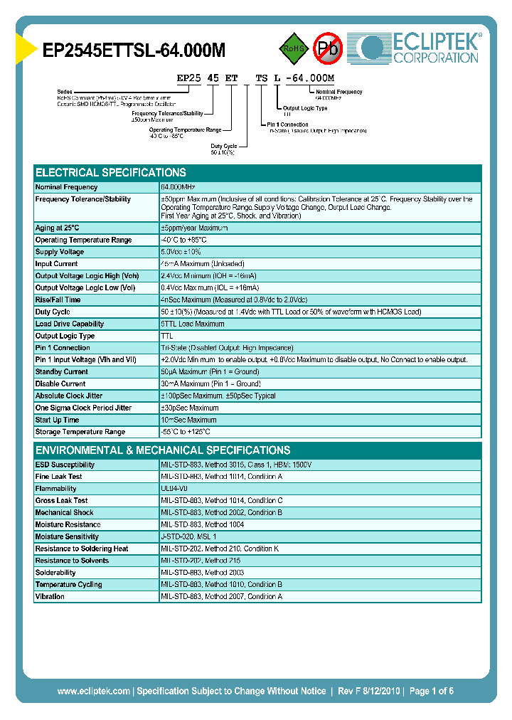 EP2545ETTSL-64000M_3826654.PDF Datasheet