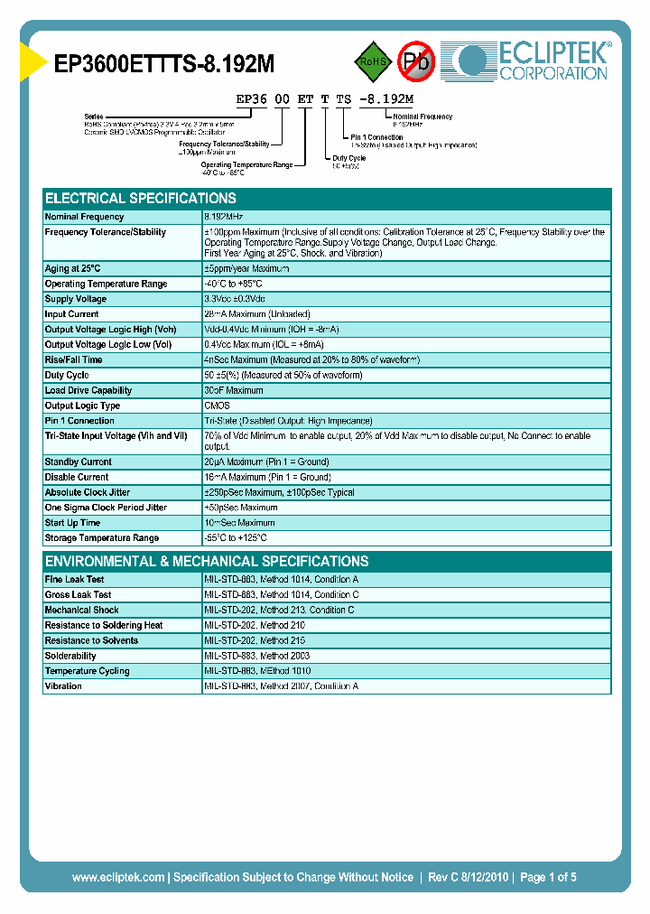 EP3600ETTTS-8192M_3827188.PDF Datasheet