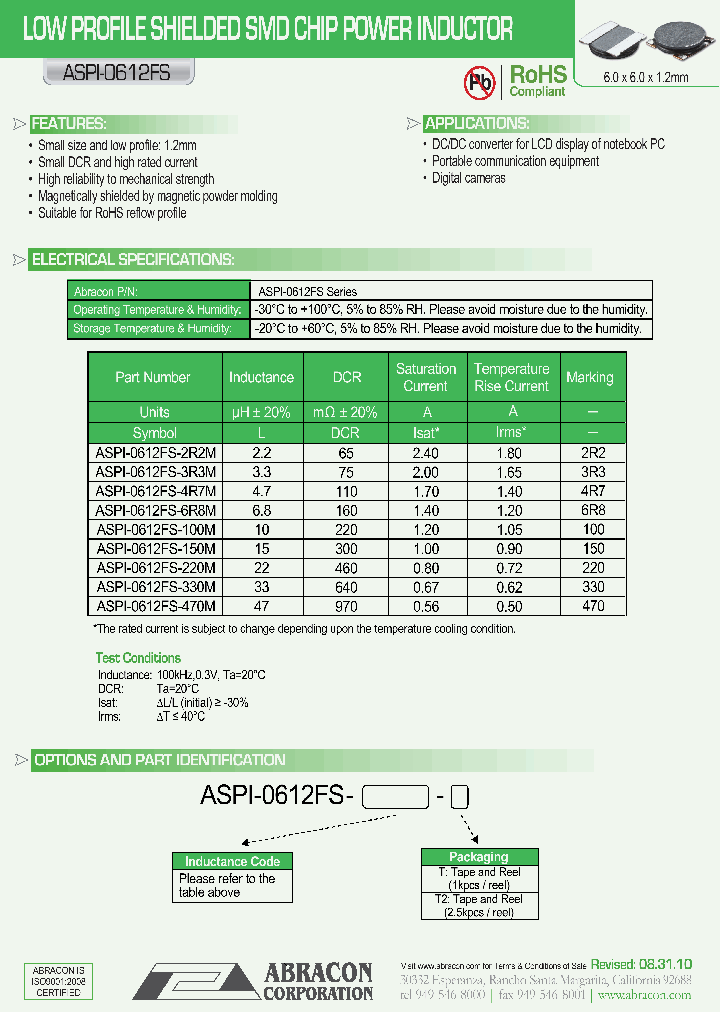 ASPI-0612FS-3R3-M-T_3833703.PDF Datasheet