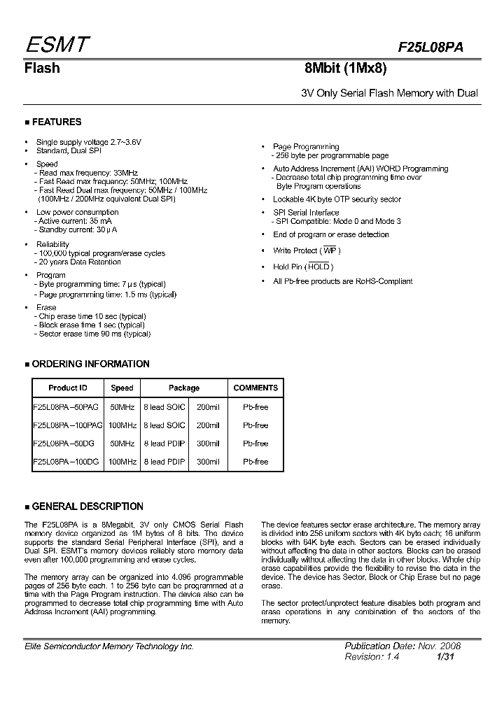 F25L08PA-50PAG_3835071.PDF Datasheet