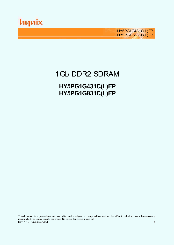 HY5PG1G431CFP-Y5_3837985.PDF Datasheet