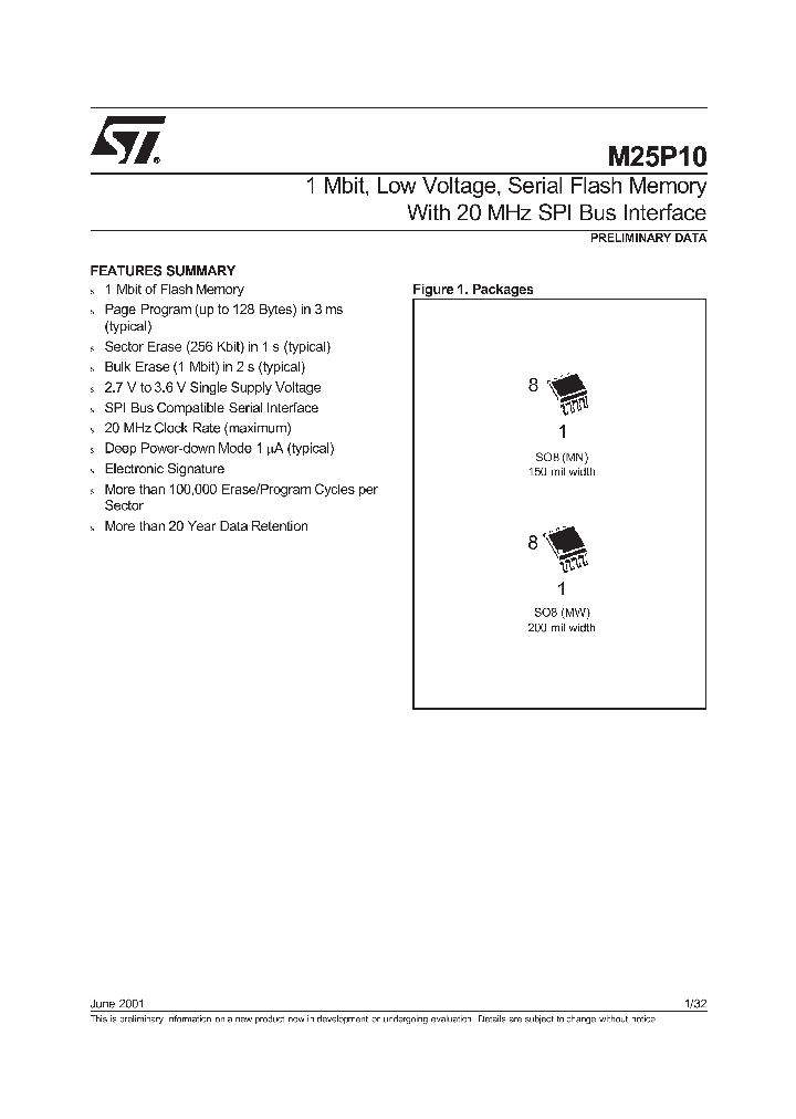 M25P10-VMW6_3840845.PDF Datasheet