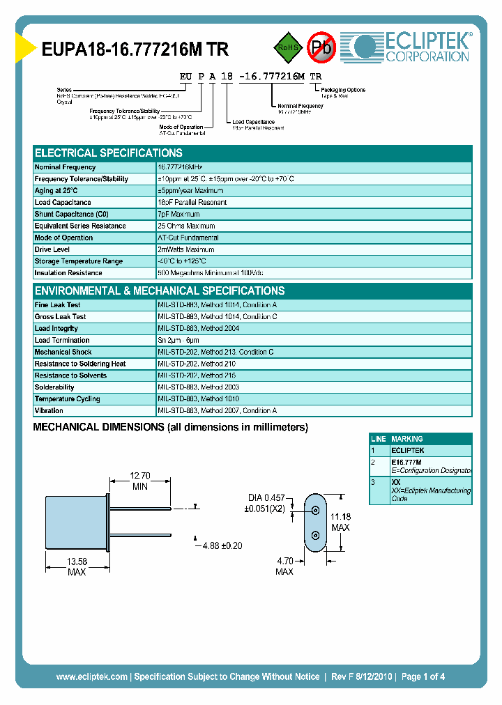 EUPA18-16777216MTR_3845846.PDF Datasheet