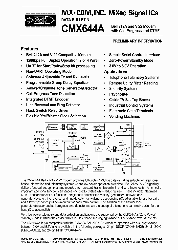 CMX644AP4_3852829.PDF Datasheet