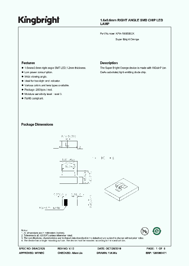 KPA-1606SECK_3863399.PDF Datasheet