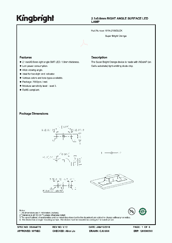 KPA-2106SECK_3863405.PDF Datasheet